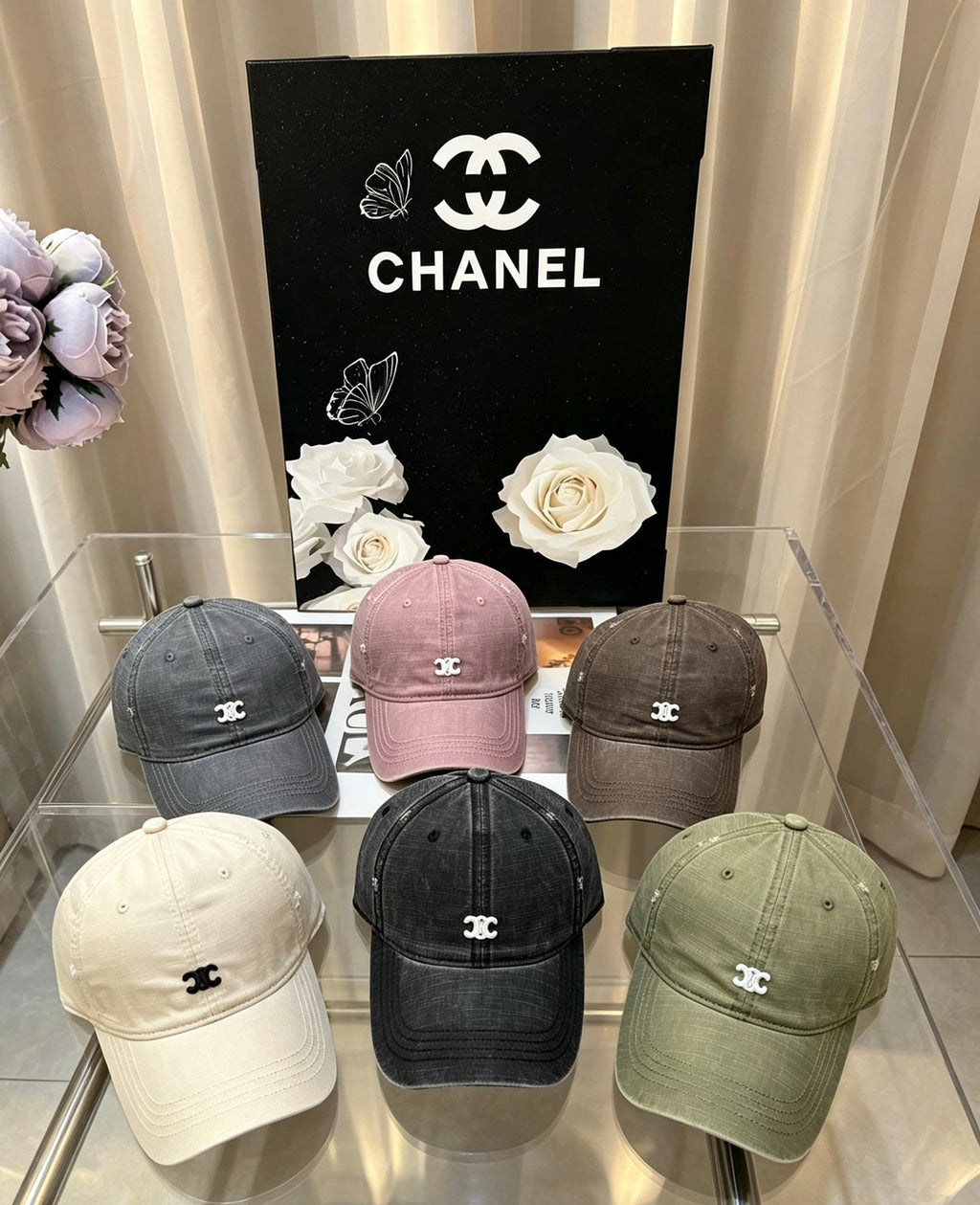 CHANEL Vintage Washed Baseball Cap