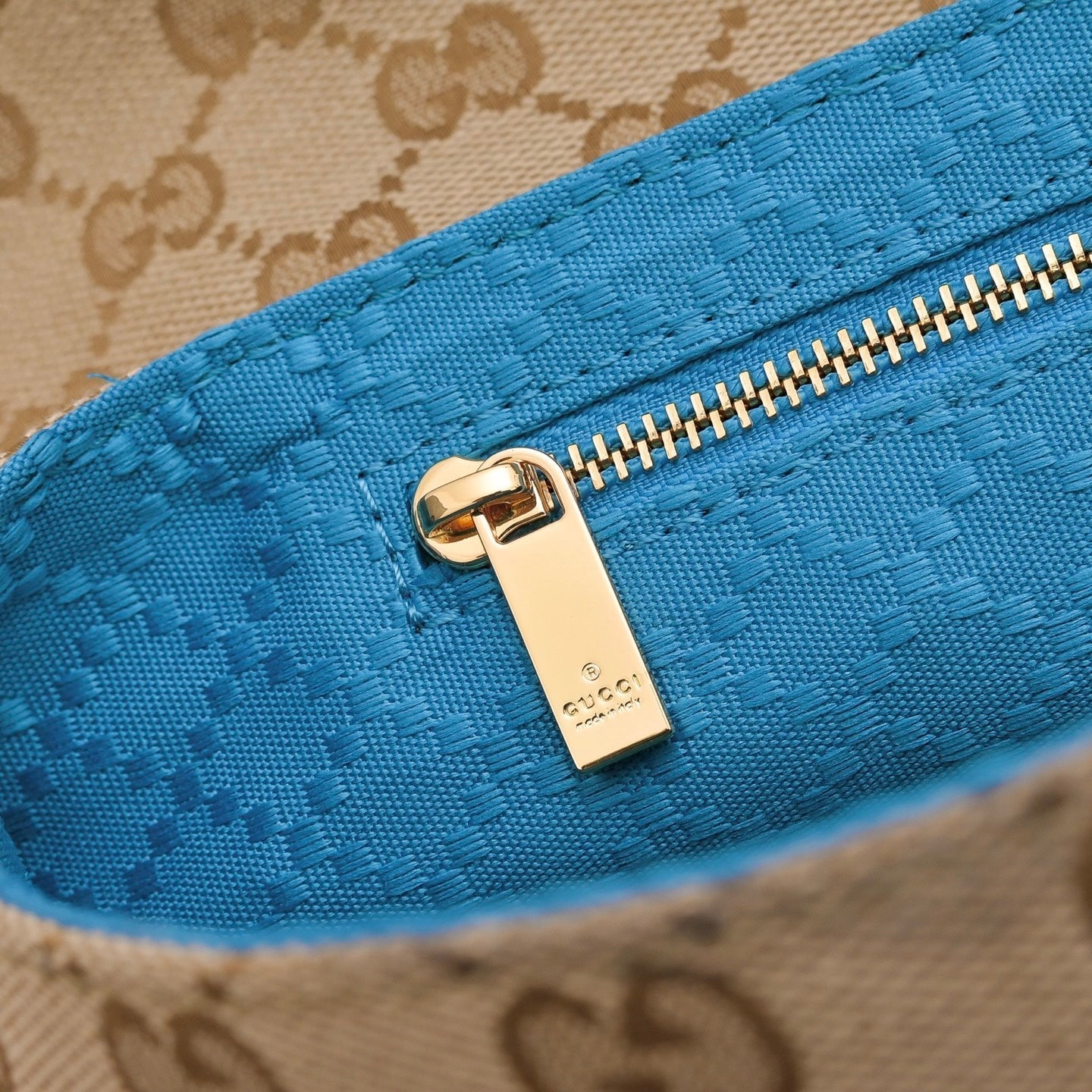GUCCI GG Madison Denim Shoulder Bag