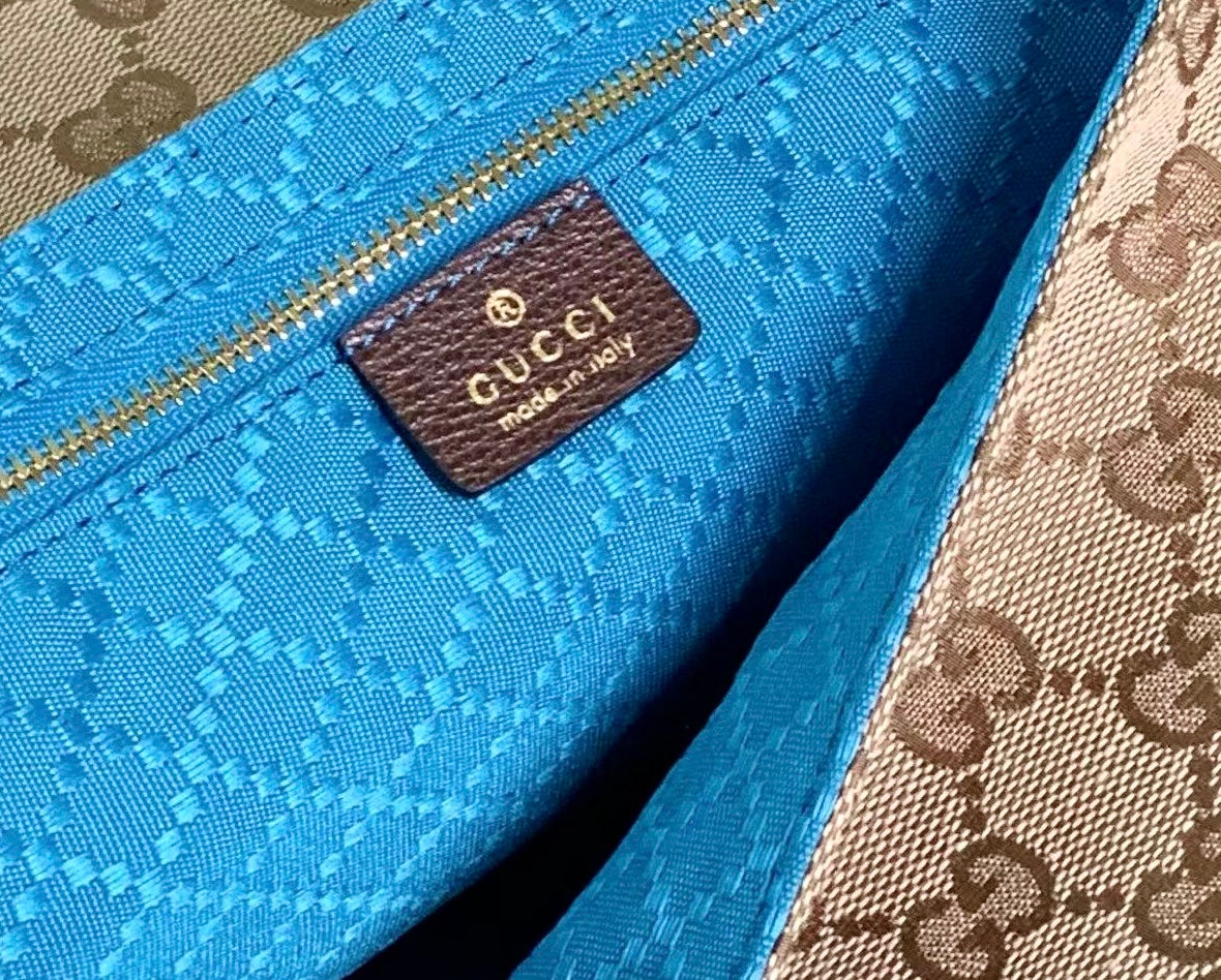 GUCCI GG Madison Denim Shoulder Bag