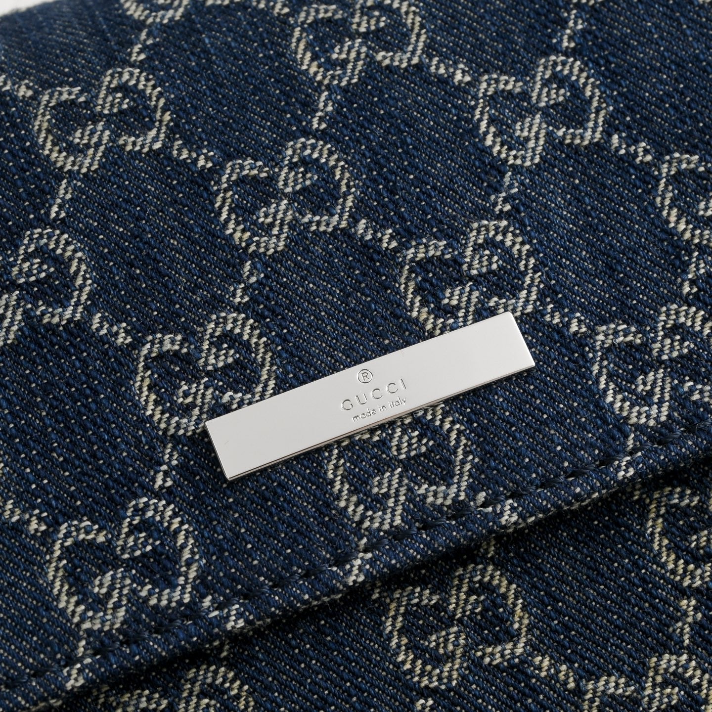 GUCCI GG Madison Denim Shoulder Bag