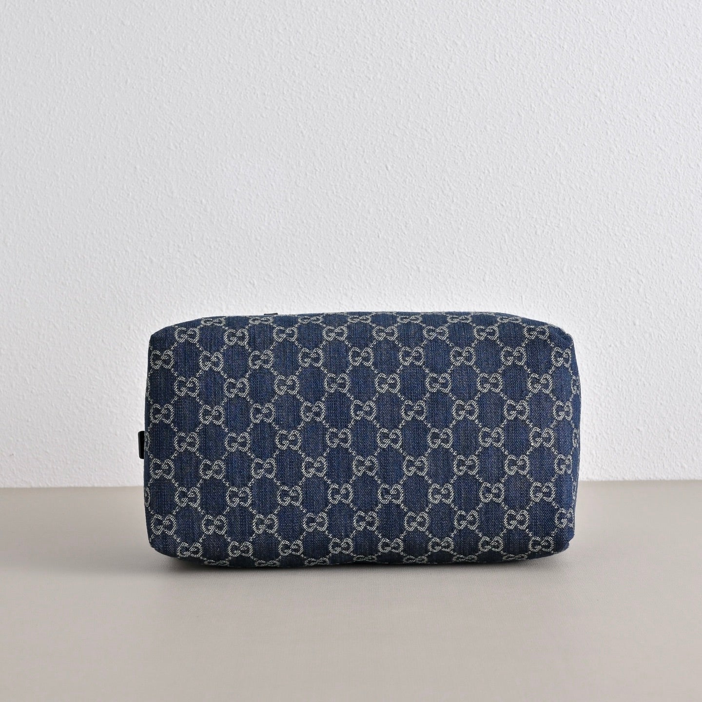 GUCCI GG Melrose Blue Denim Boston Bag