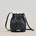 GUCCI Generation GG Denim Bucket Bag