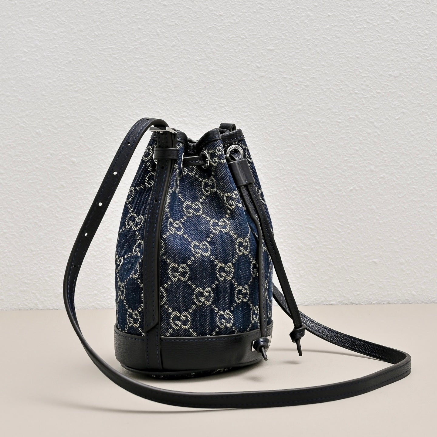 GUCCI Generation GG Denim Bucket Bag