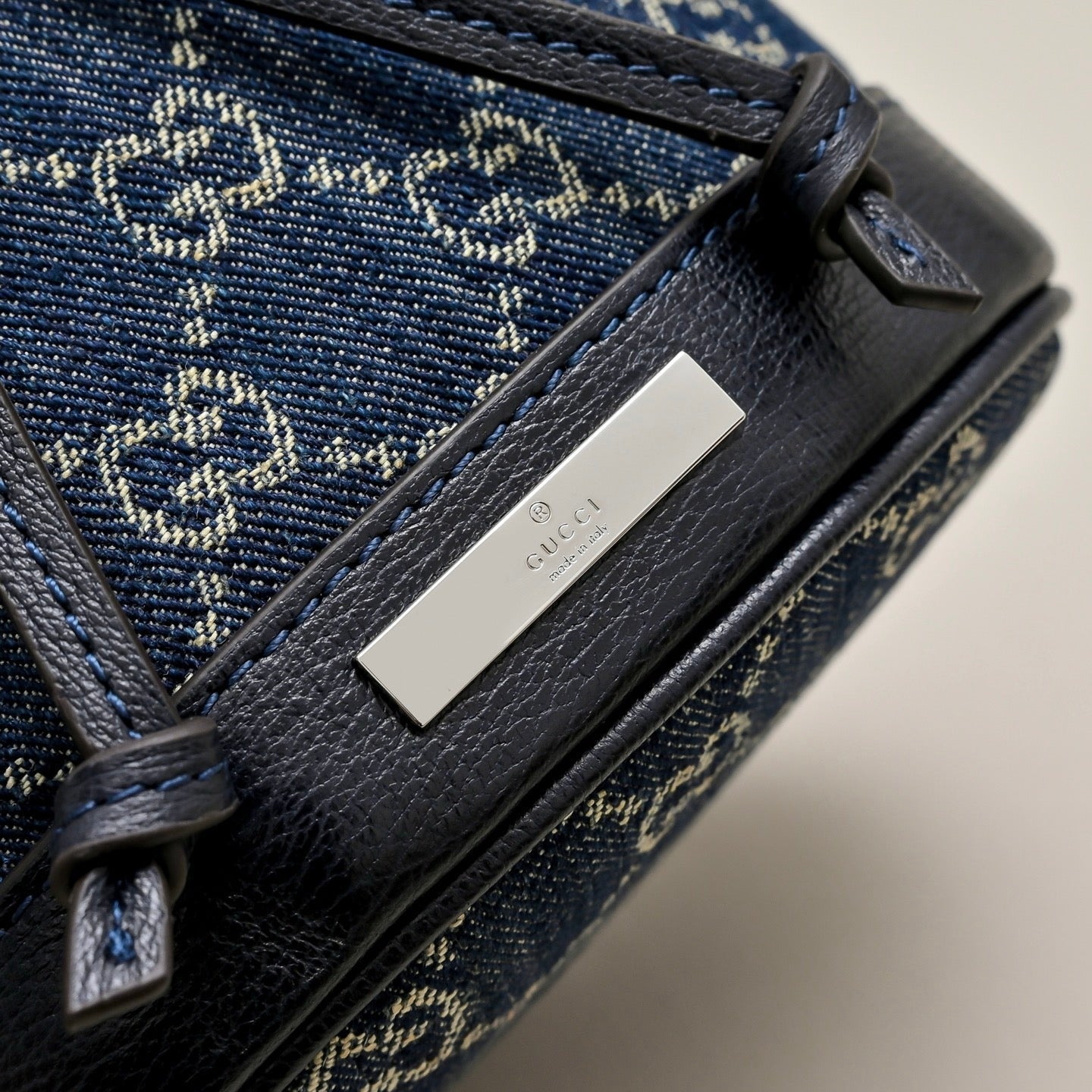 GUCCI Generation GG Denim Bucket Bag
