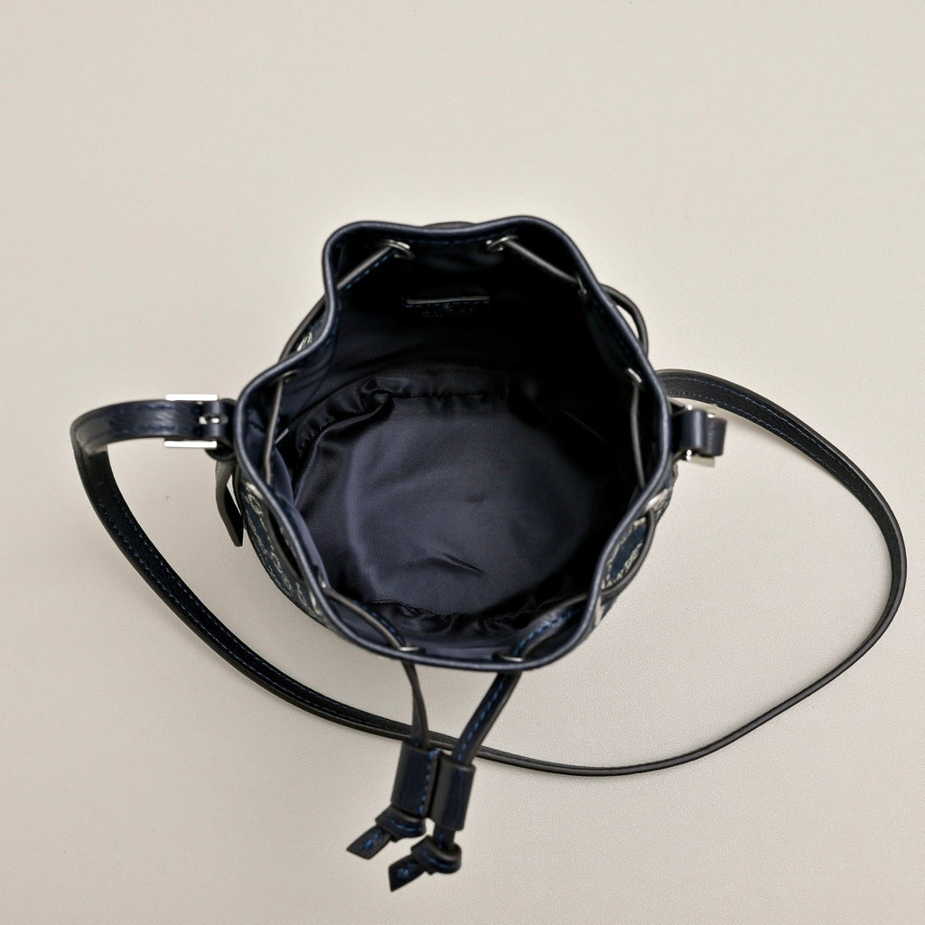 GUCCI Generation GG Denim Bucket Bag