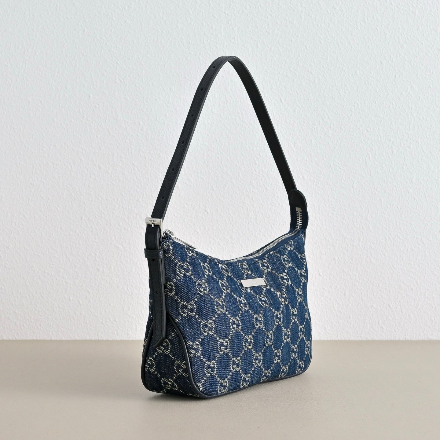 GUCCI Lady Lunetta Denim Shoulder Bag
