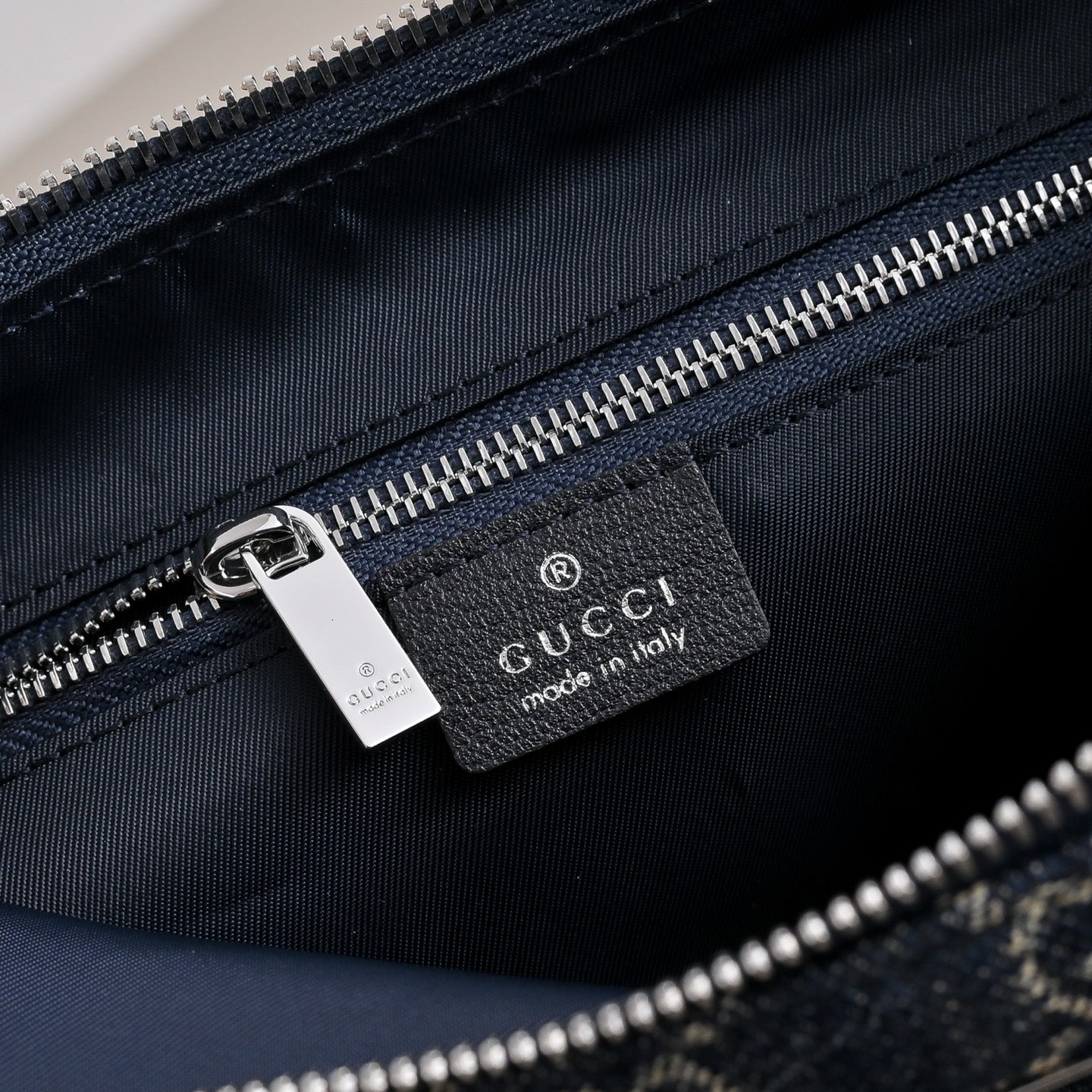 GUCCI Lady Lunetta Denim Shoulder Bag