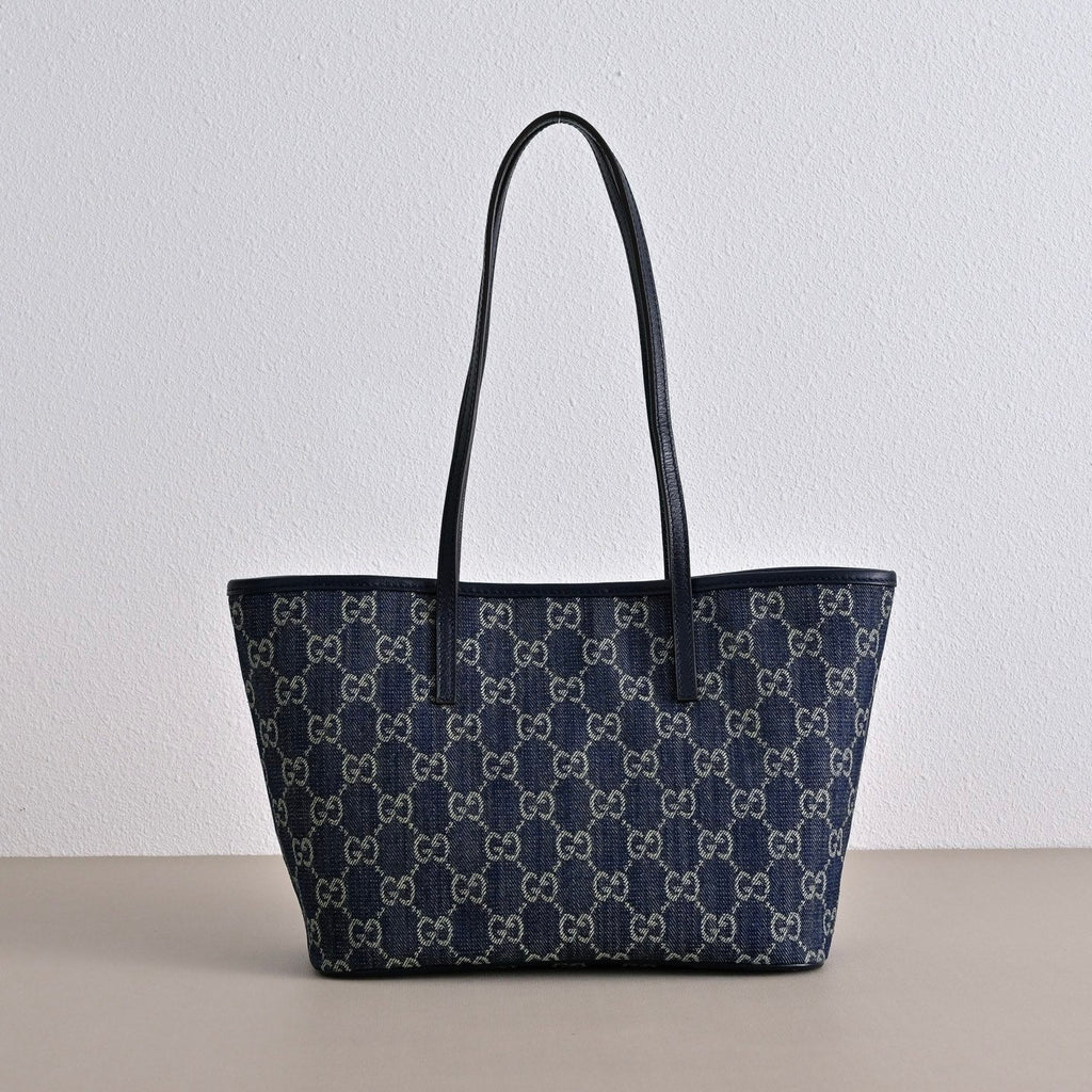 GUCCI Generation Gucci GG Denim Small Tote Bag