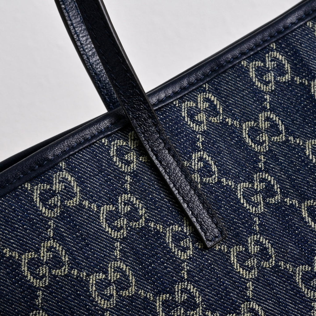 GUCCI Generation Gucci GG Denim Small Tote Bag