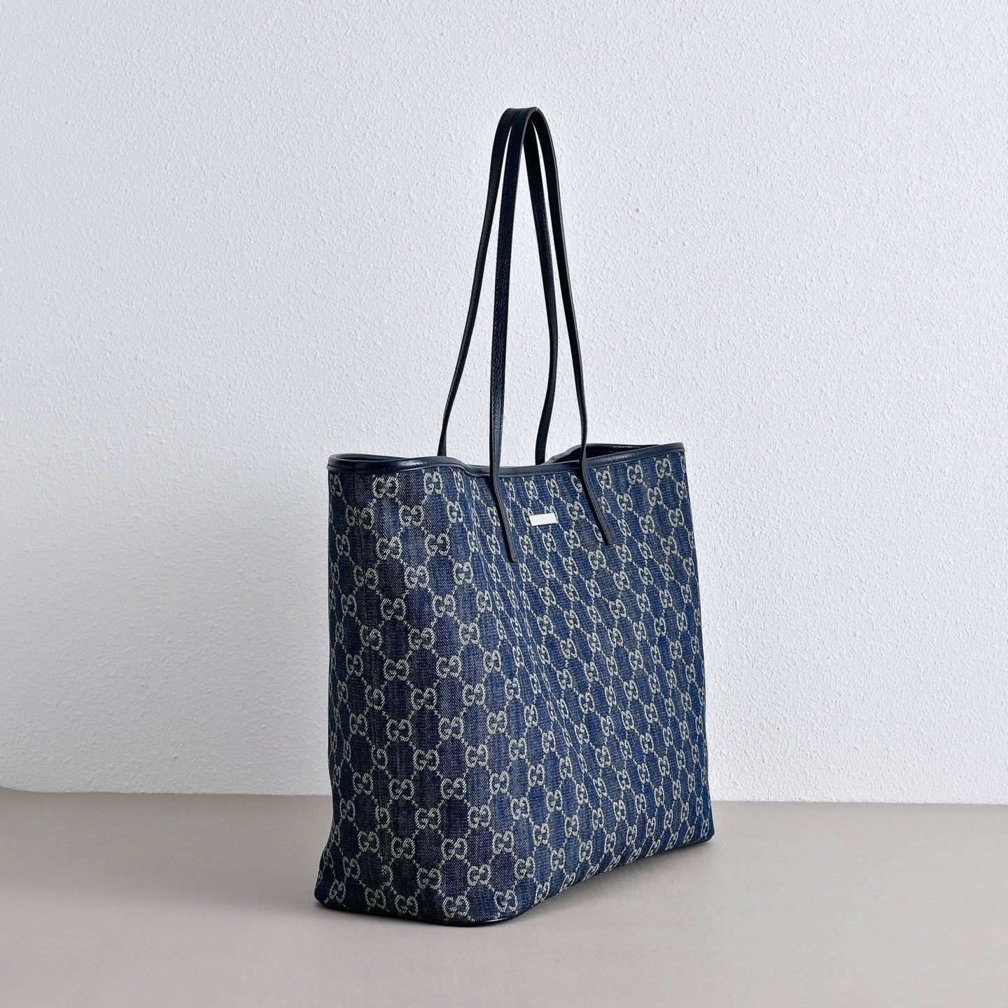 GUCCI Generation Gucci GG Denim Tote Bag Large