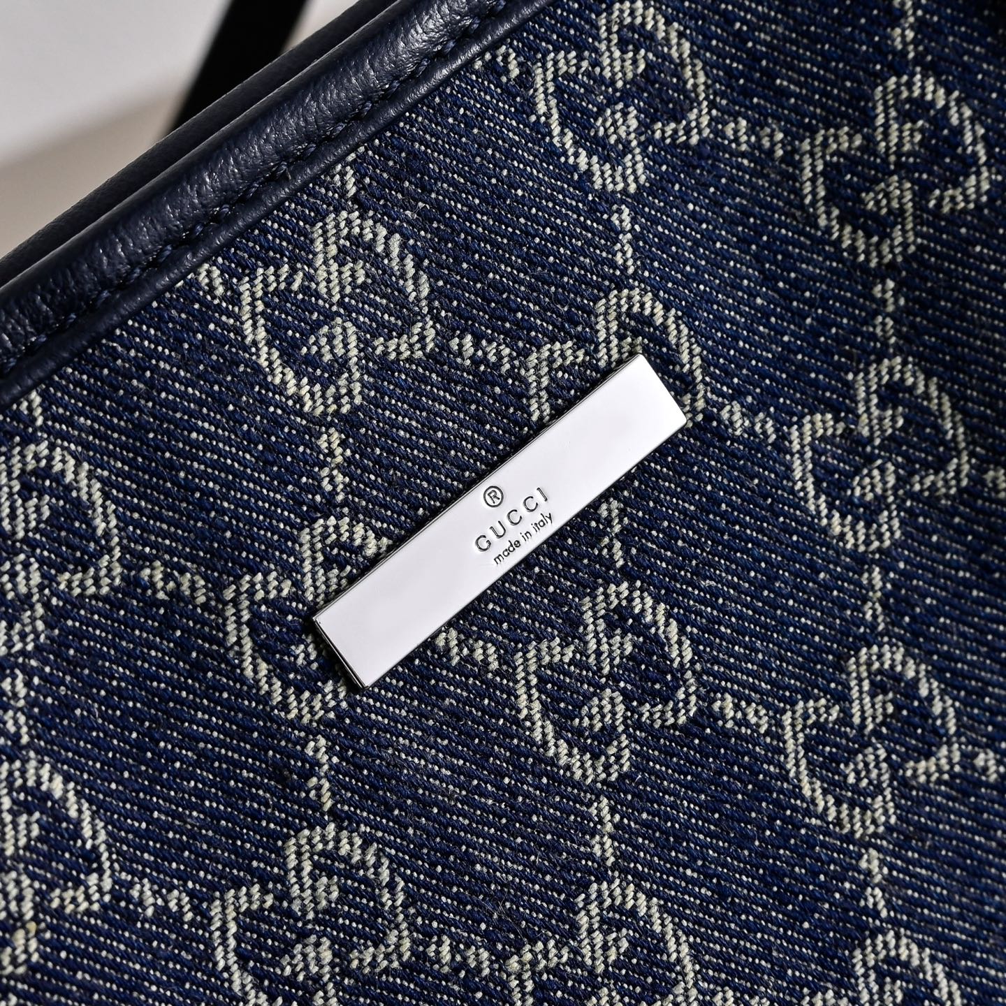 GUCCI Generation Gucci GG Denim Tote Bag Large