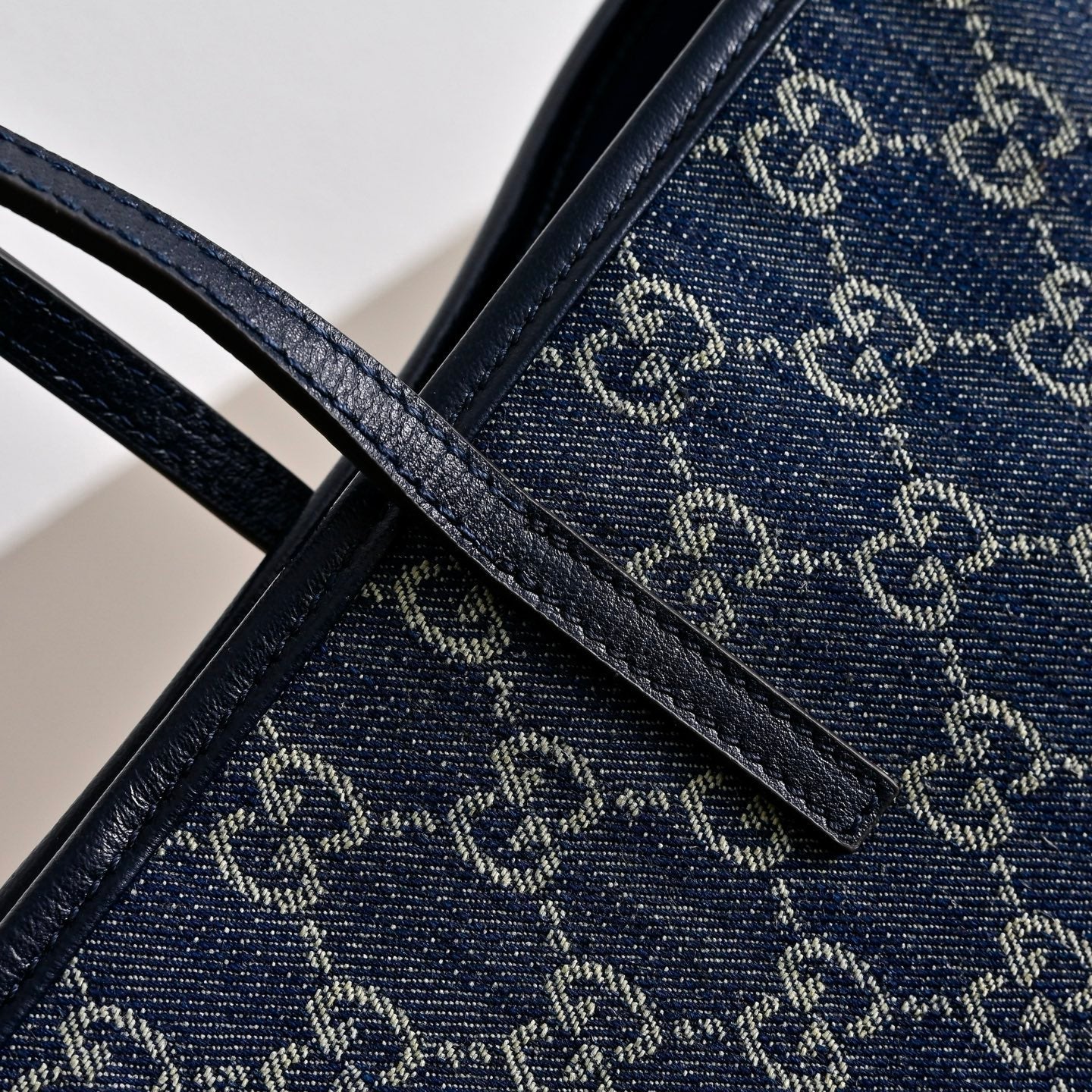 GUCCI Generation Gucci GG Denim Tote Bag Large