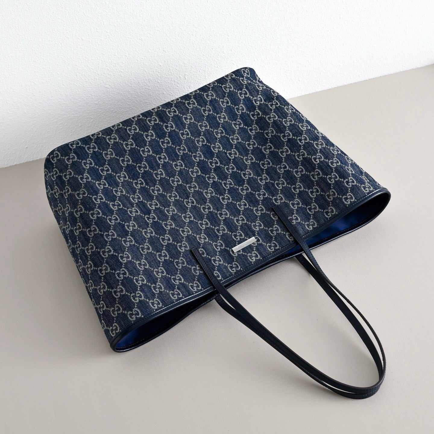 GUCCI Generation Gucci GG Denim Tote Bag Large