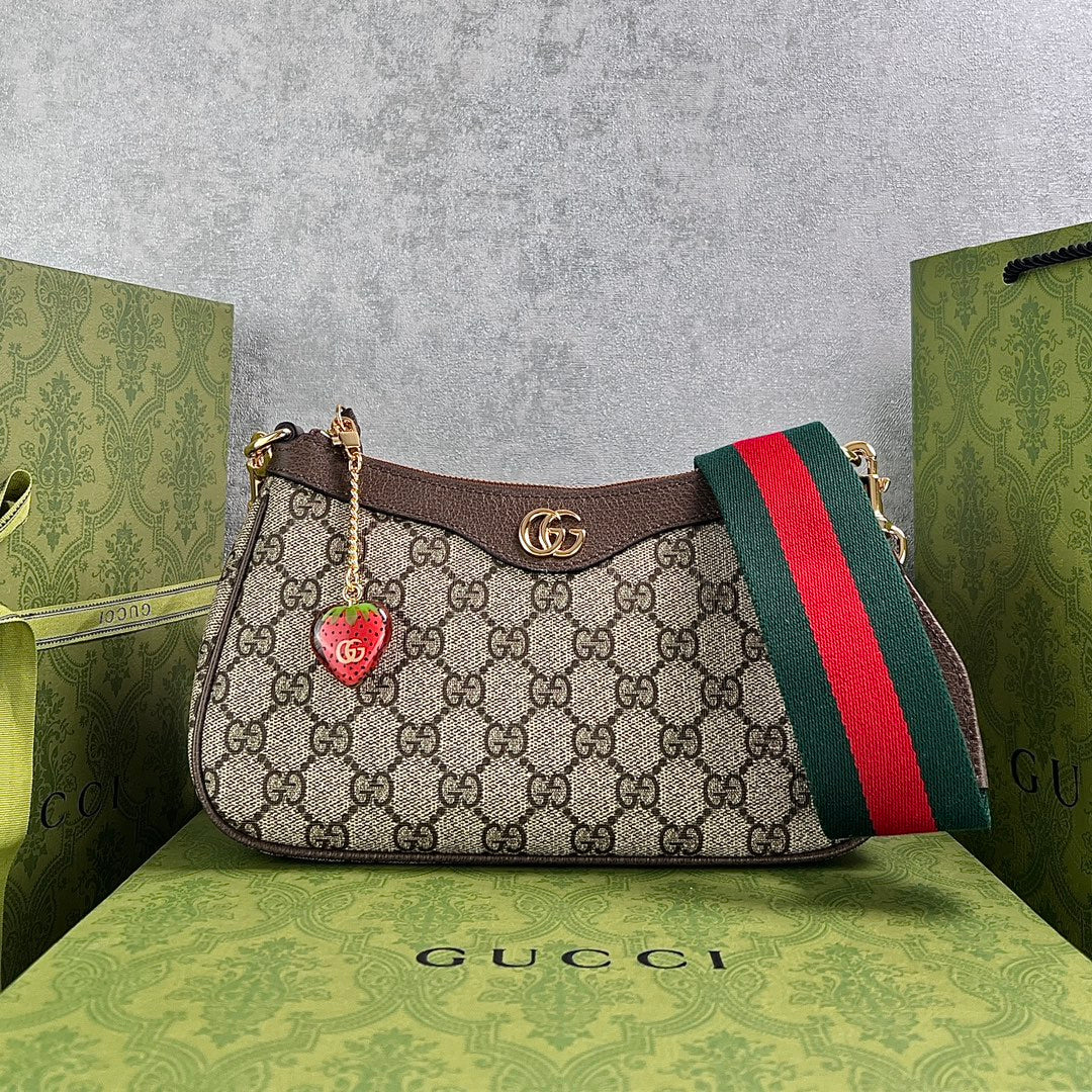 GUCCI Ophidia Strawberry Mini Shoulder Bag