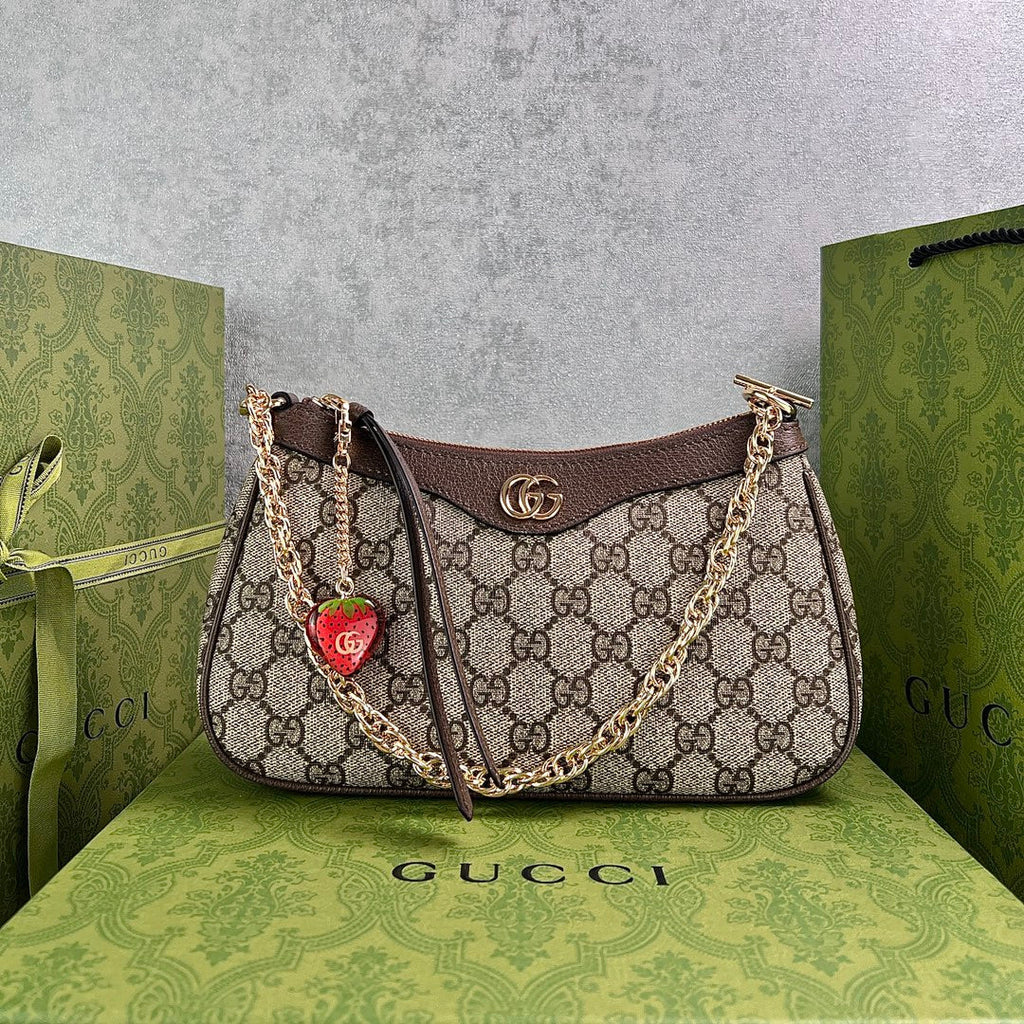 GUCCI Ophidia Strawberry Mini Shoulder Bag