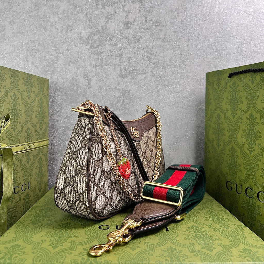 GUCCI Ophidia Strawberry Mini Shoulder Bag