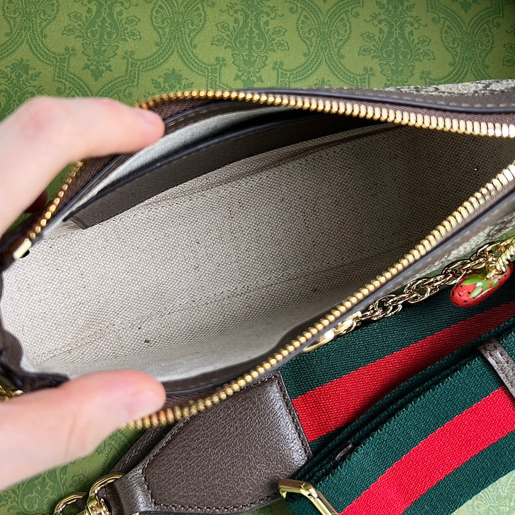 GUCCI Ophidia Strawberry Mini Shoulder Bag