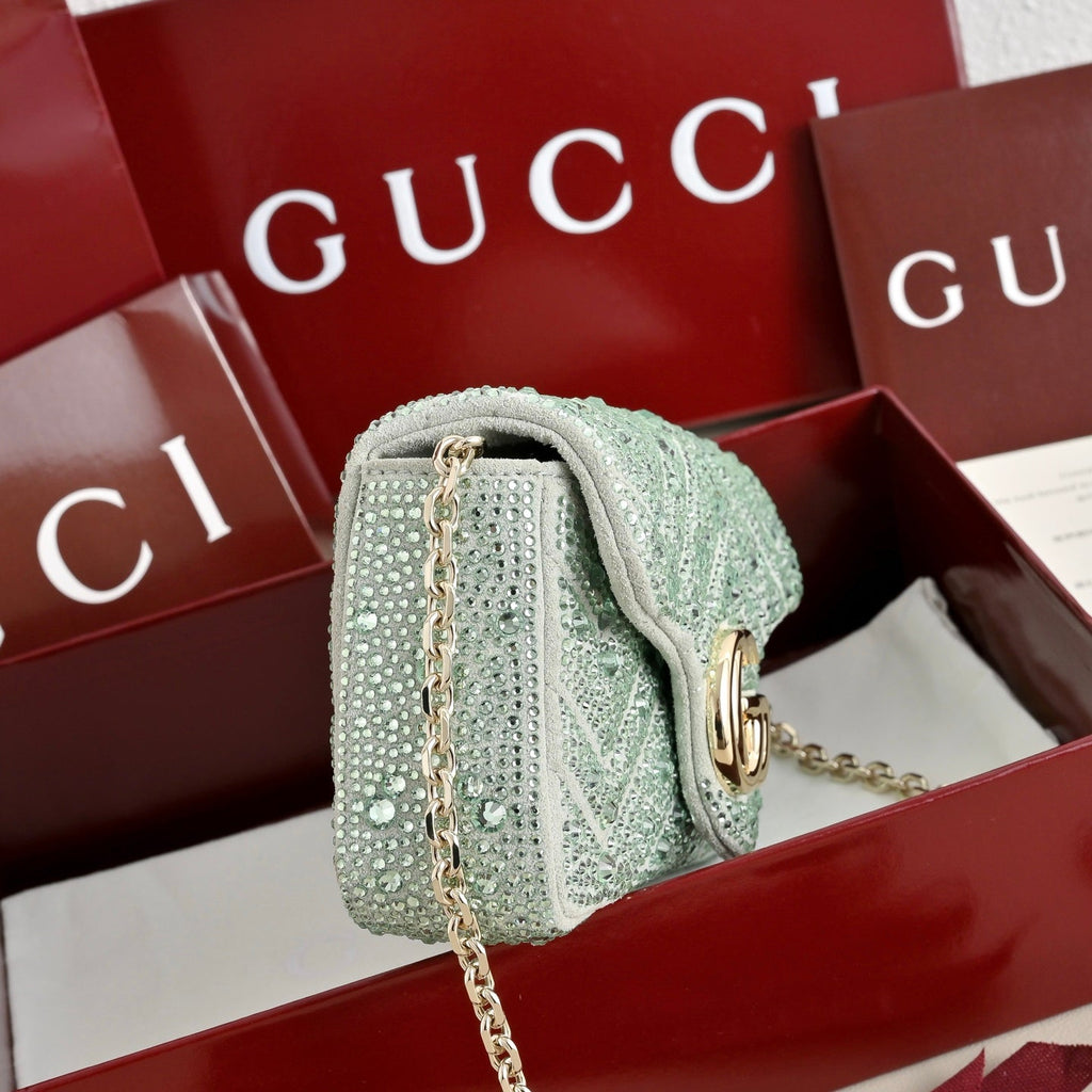 GUCCI Marmont Crystal Shoulder Bag