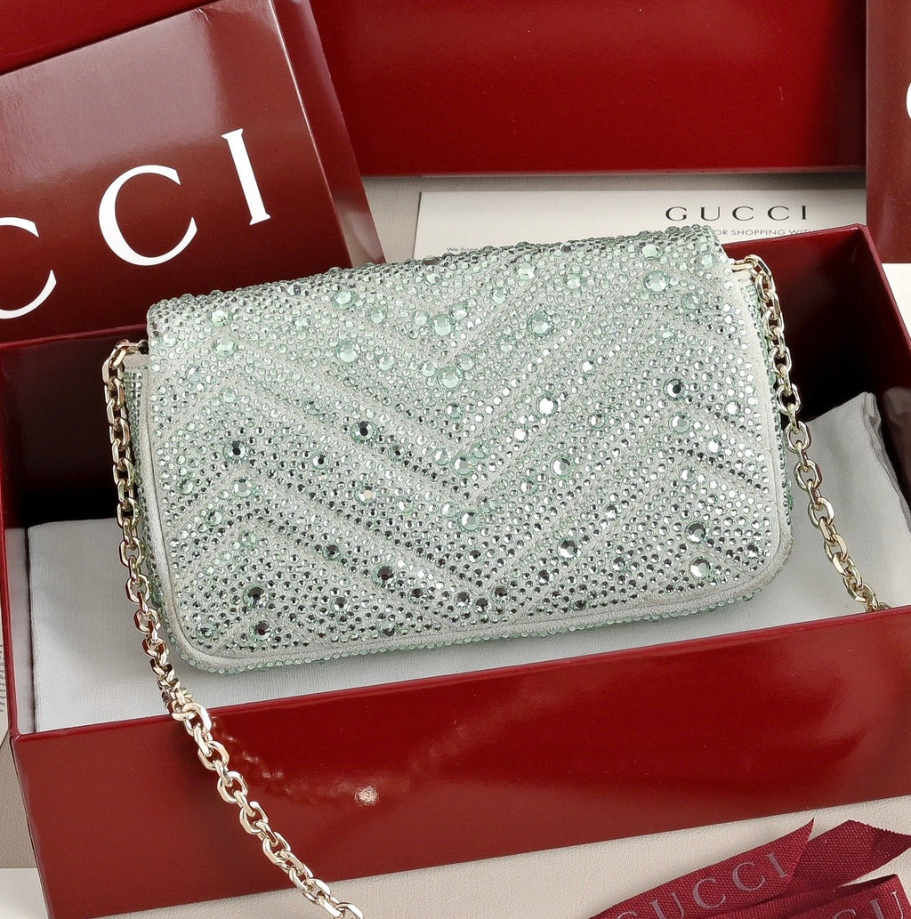 GUCCI Marmont Crystal Shoulder Bag