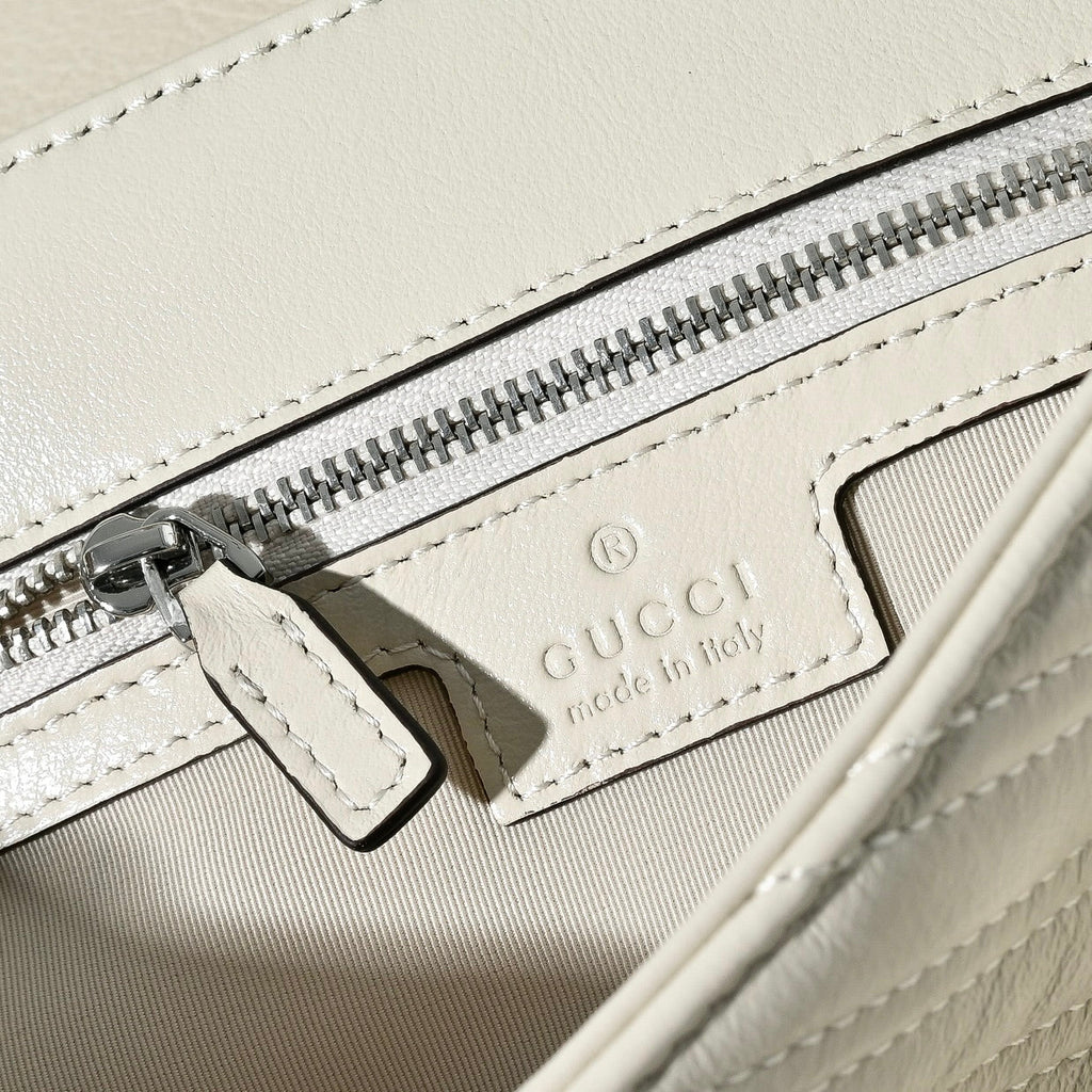 Gucci GG Marmont Pleated Calfskin Shoulder Bag