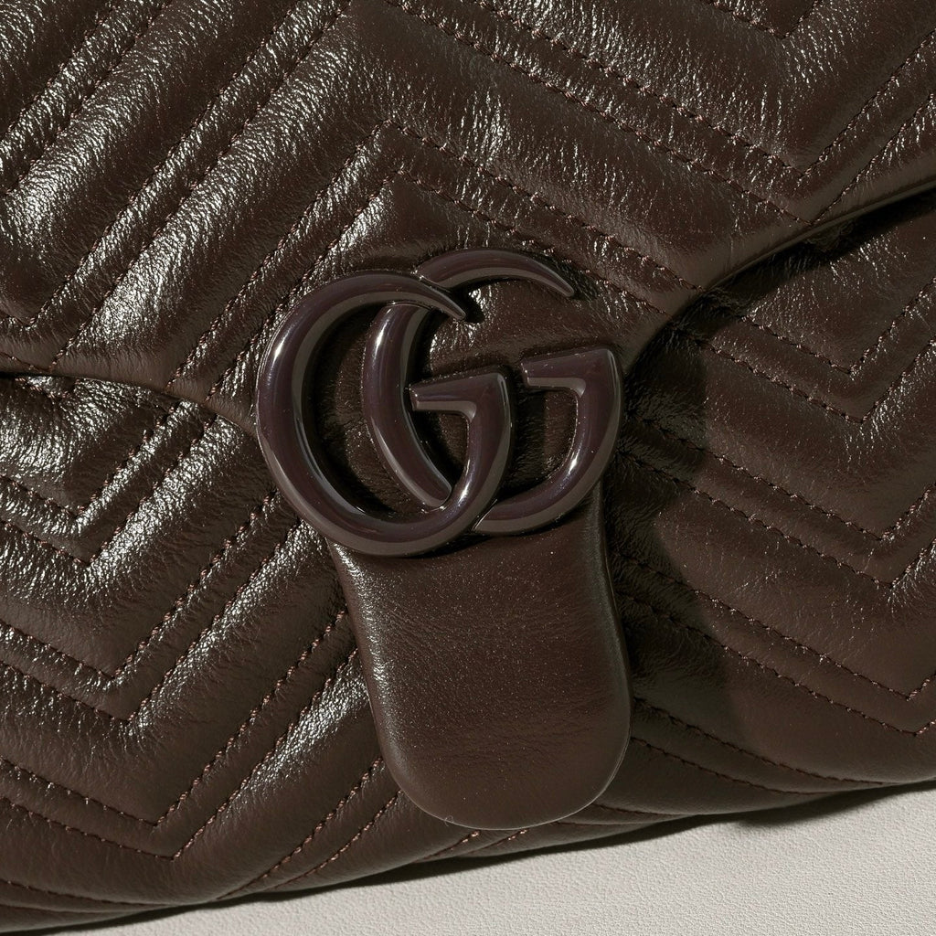 Gucci GG Marmont Pleated Calfskin Shoulder Bag