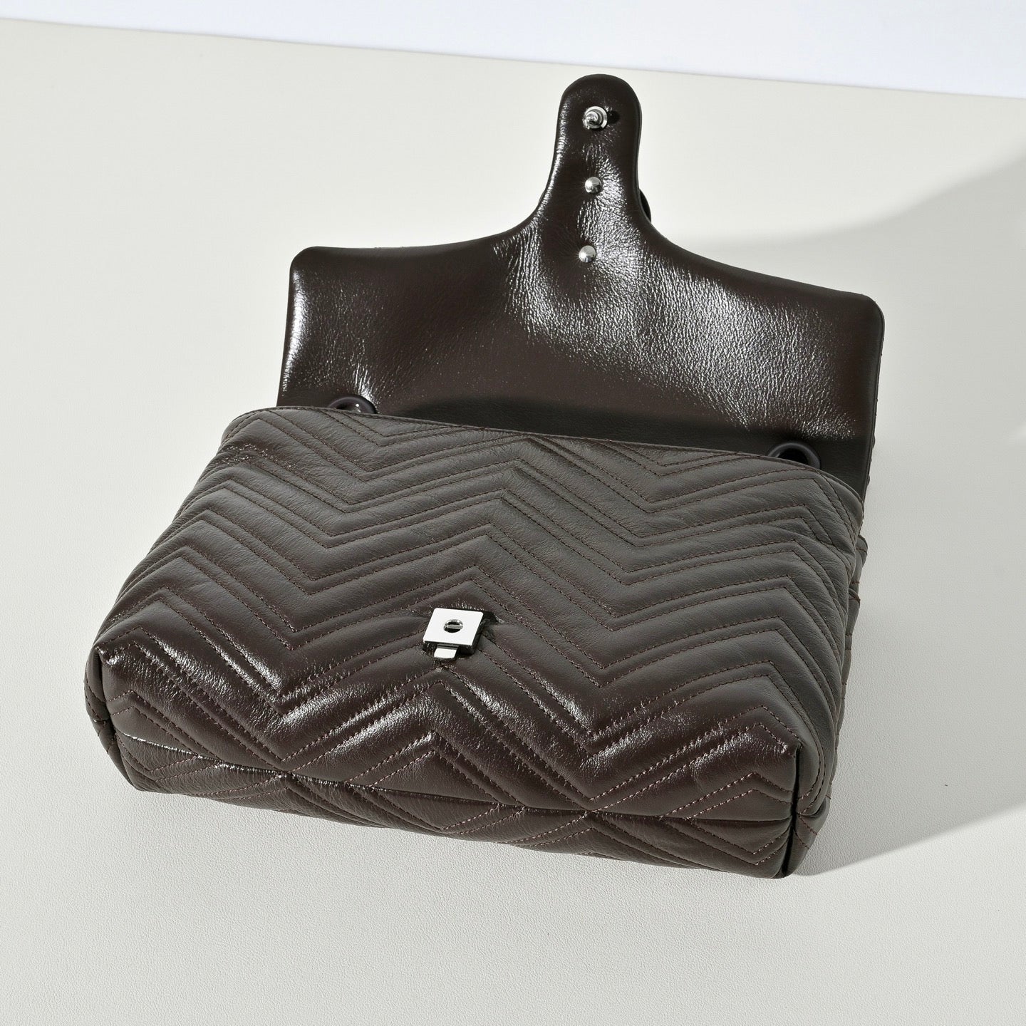Gucci GG Marmont Pleated Calfskin Shoulder Bag