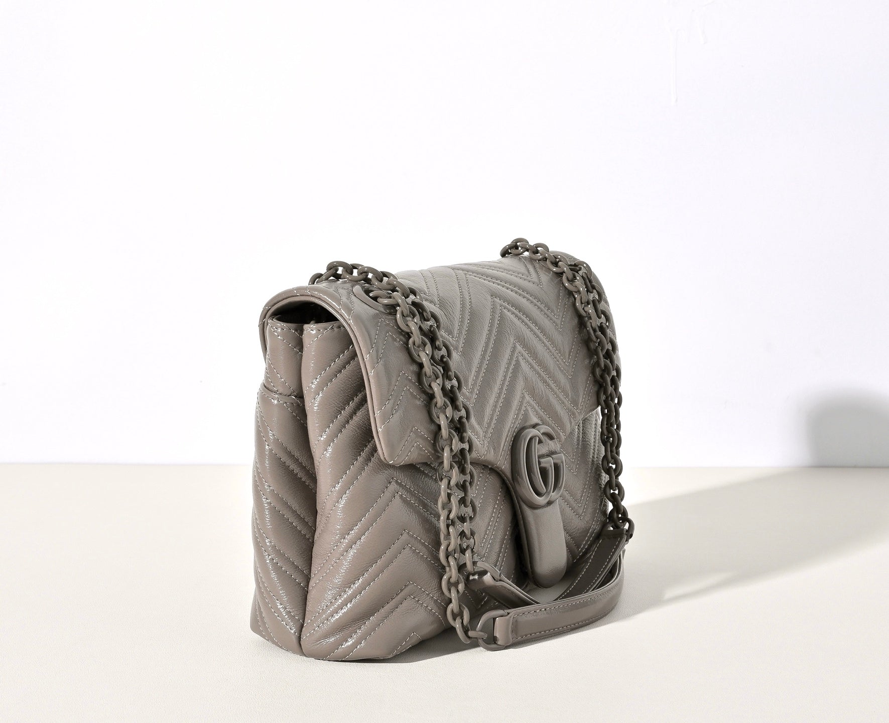 Gucci GG Marmont Pleated Calfskin Shoulder Bag