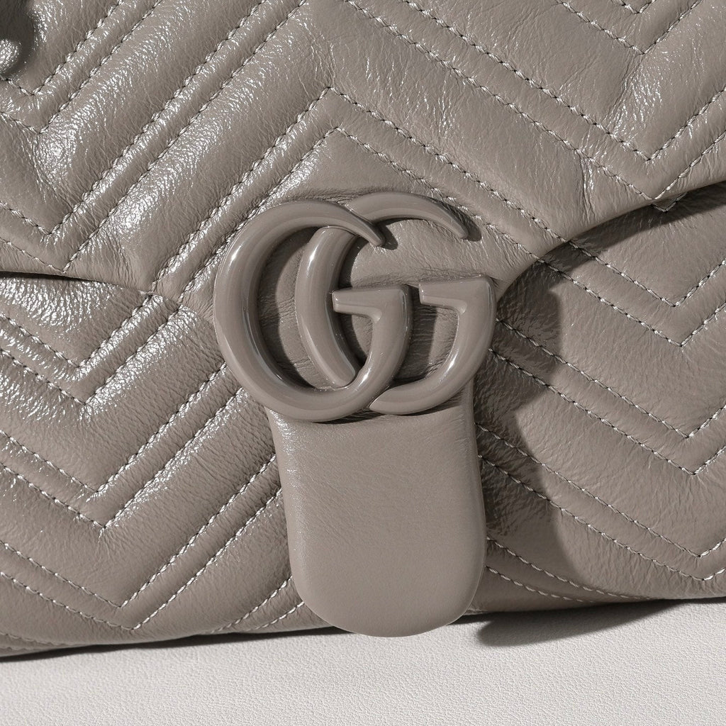 Gucci GG Marmont Pleated Calfskin Shoulder Bag