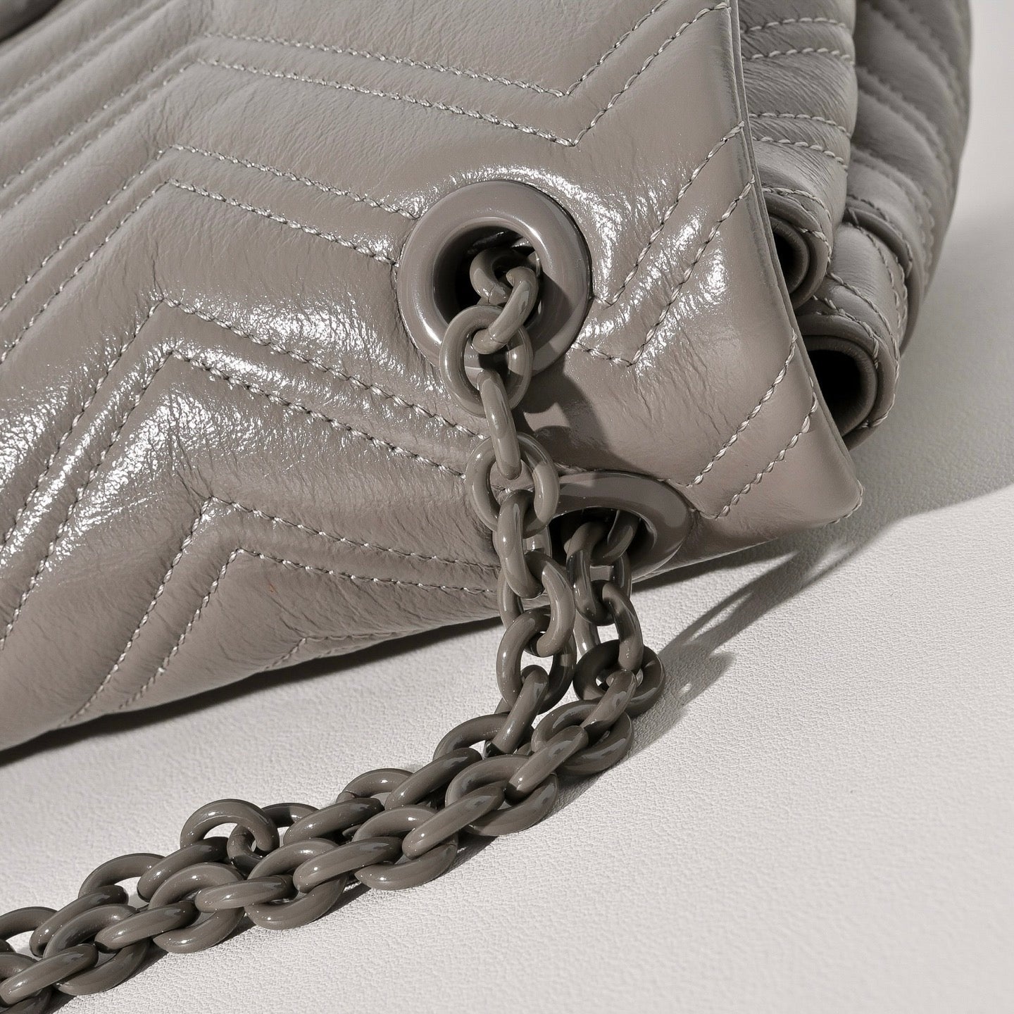Gucci GG Marmont Pleated Calfskin Shoulder Bag