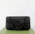 Gucci GG Marmont Black Matelassé Shoulder Bag