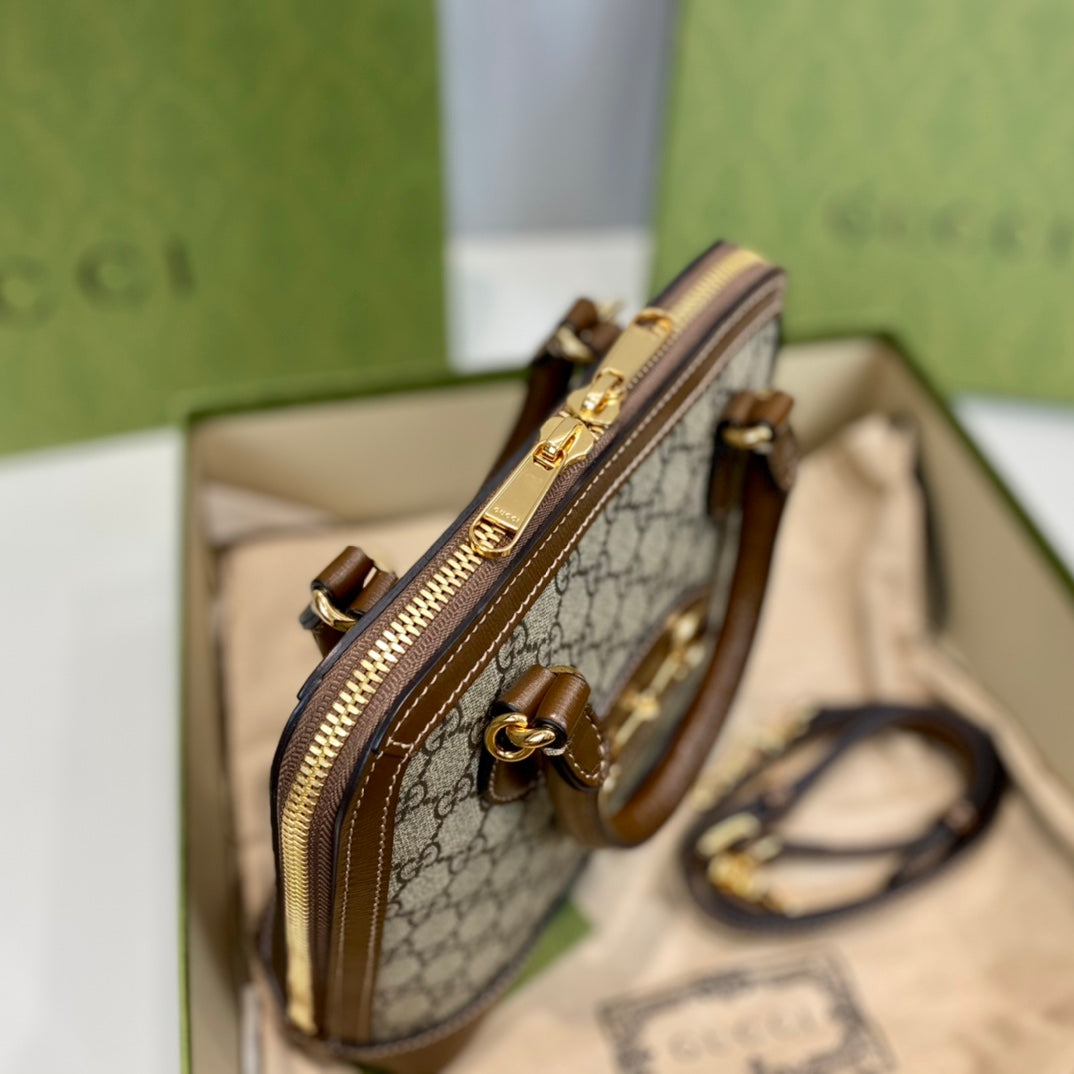 Gucci 1955 Horsebit Shell Shoulder Bag