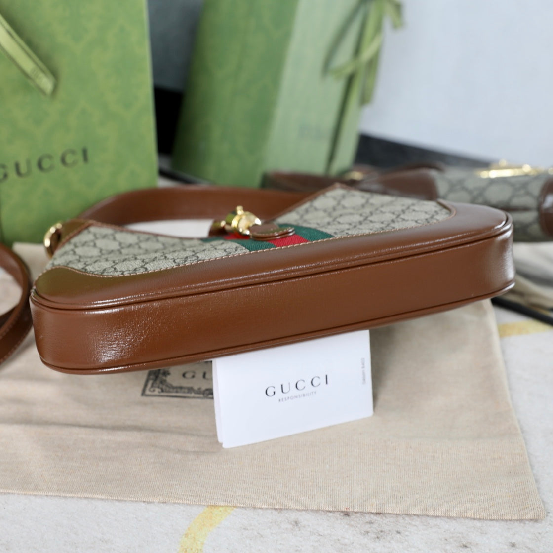 Gucci Jackie 1961 GG Canvas Shoulder Bag
