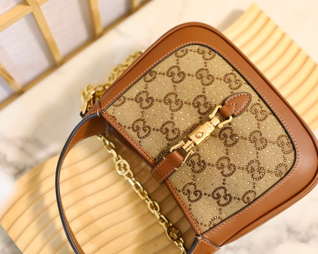 Gucci Jackie 1961 Mini Crystal Shoulder Bag
