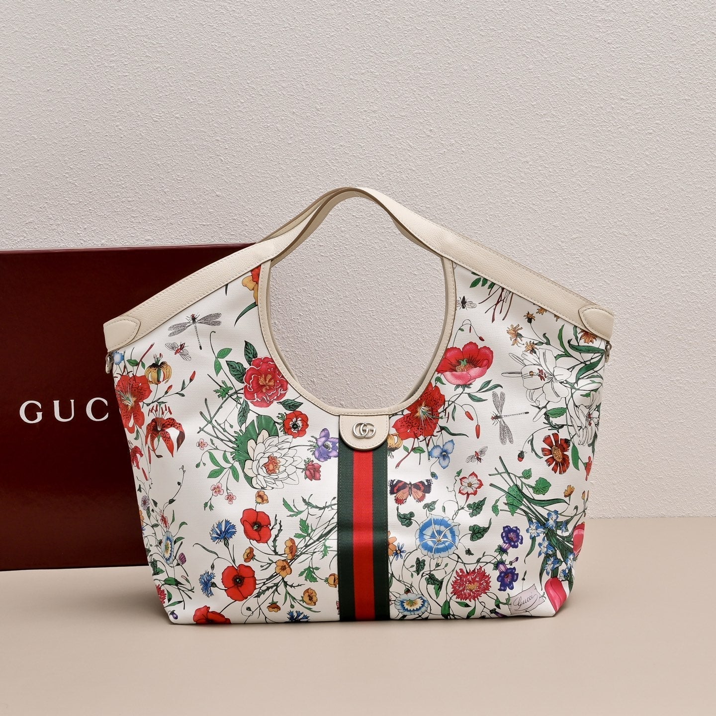 Gucci GG Giglio Floral Tote Bag