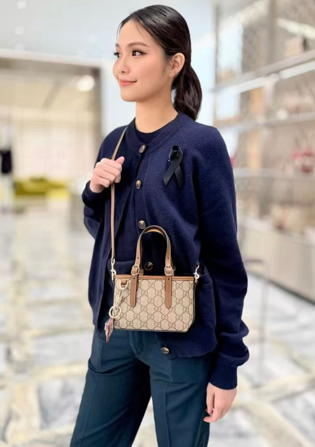 Gucci GG Emblem Mini Tote Bag – 855491