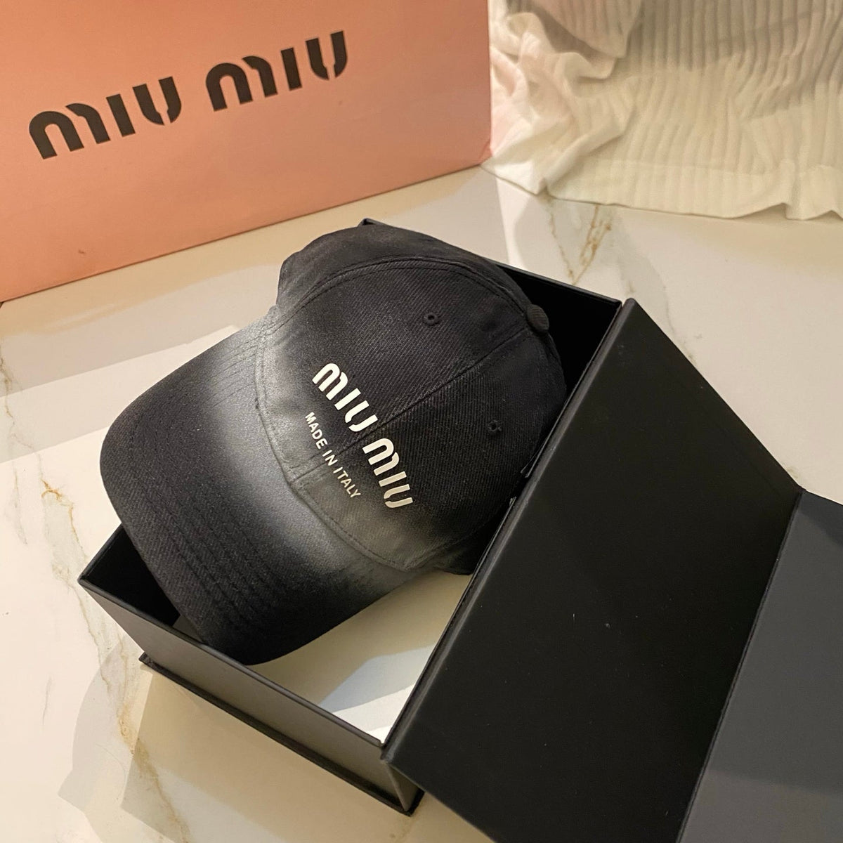 Miu Miu Gradient Washed Baseball Cap